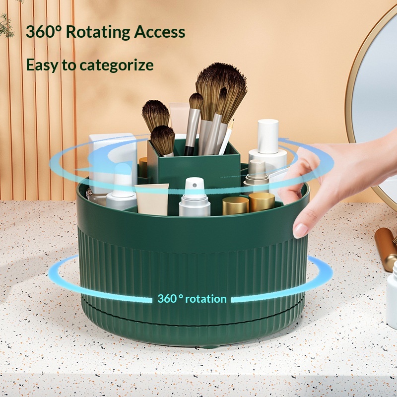 Desk Setup Shelves - 360 ° Table Top Rotary Makeup