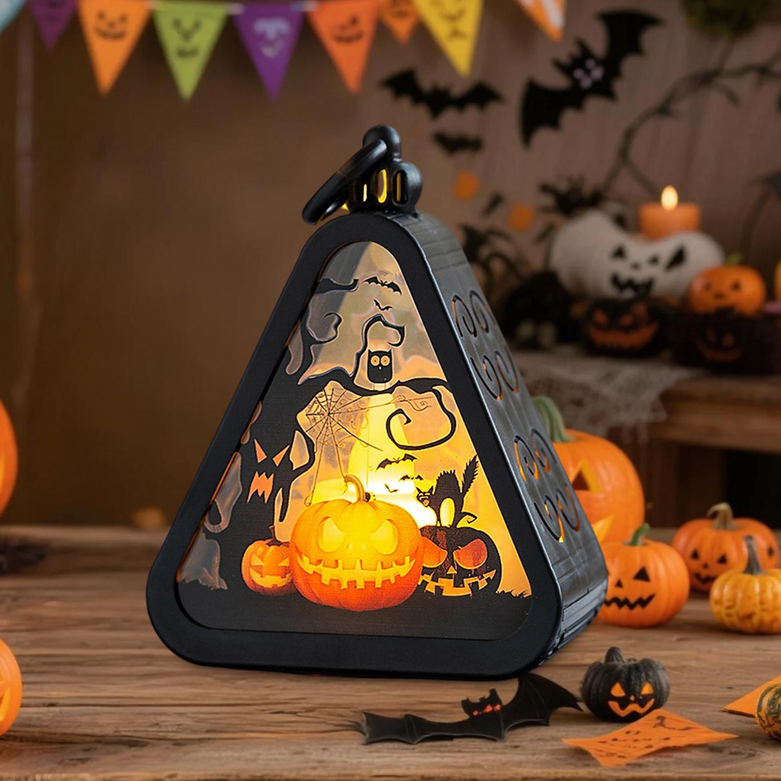 Desk Setup Shelves - Halloween Decoration Pumpkin Lantern Plastic Witch