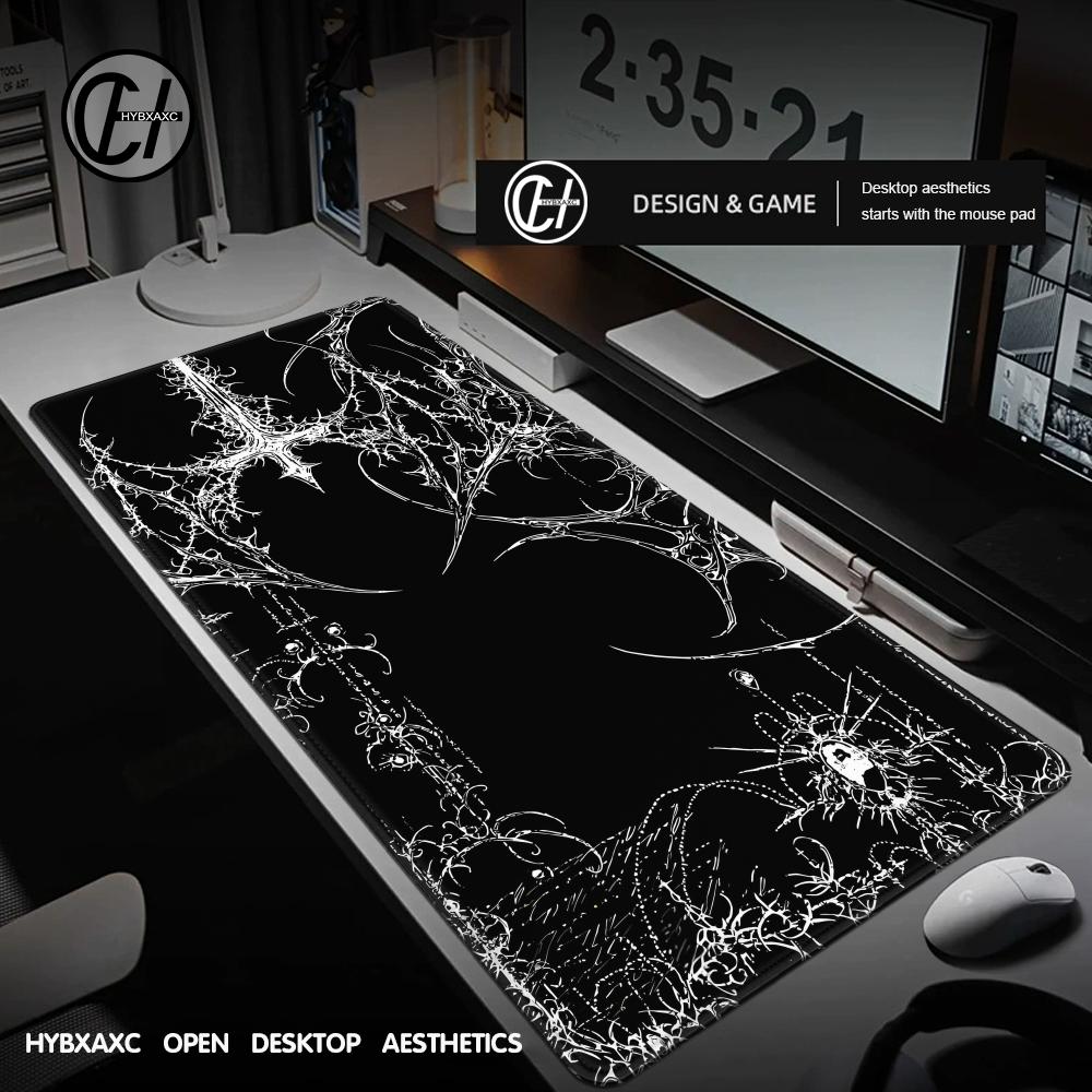 Black White Cybersigilism Desk - Desk Setup Accessories Aesthetic 评论和价格