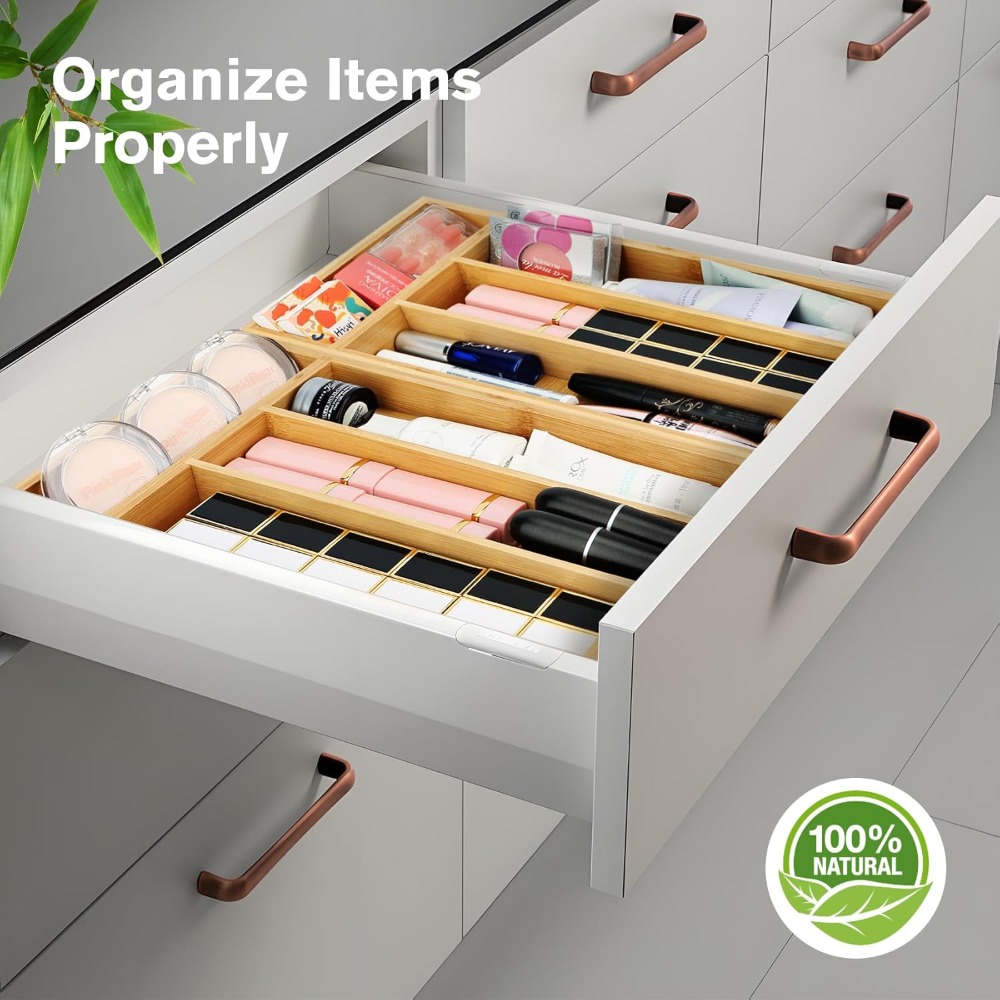 Durable Bamboo Drawer Organize - Drawer Organizer Bamboo 评论和价格