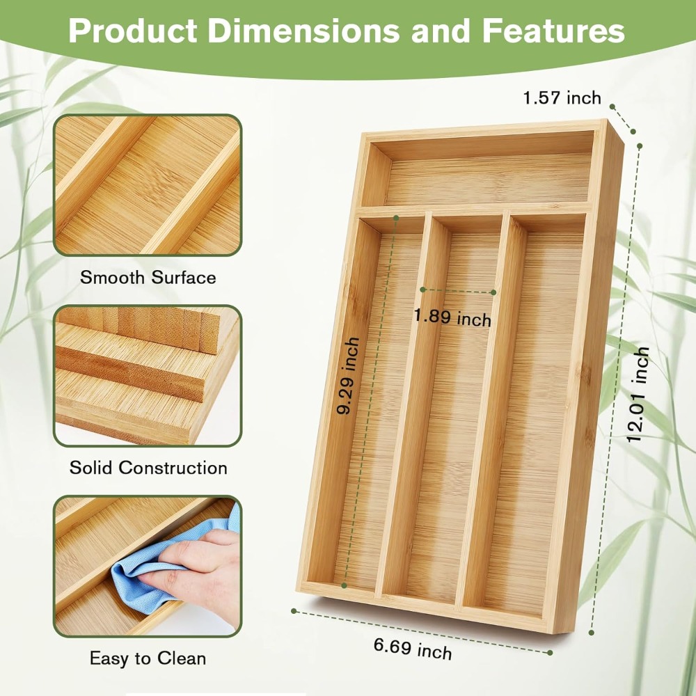 Durable Bamboo Drawer Organize - Drawer Organizer Bamboo 评论和价格