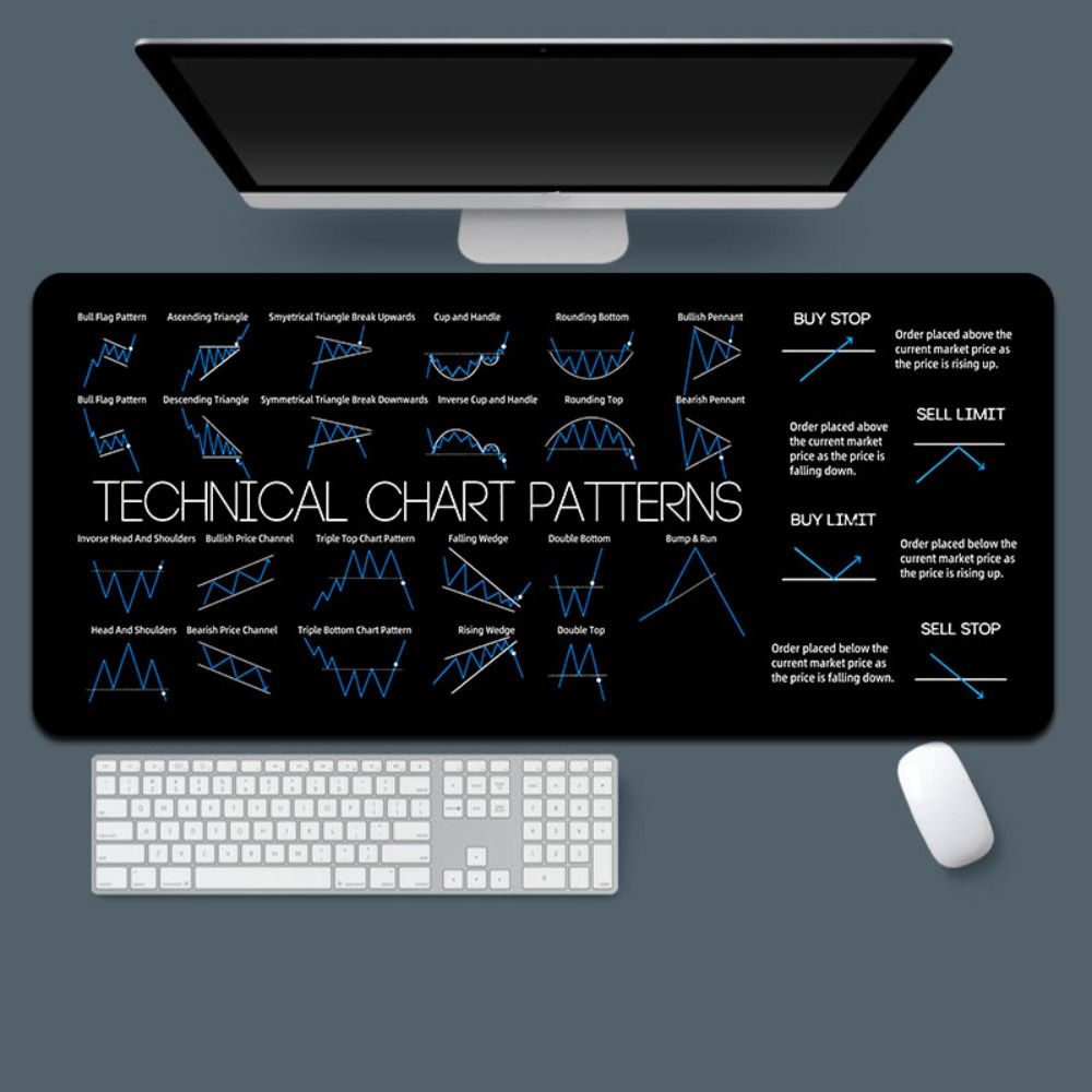 700X300mm Chart Pattern Mouse  - Desk Setup Accessories Aesthetic 评论和价格