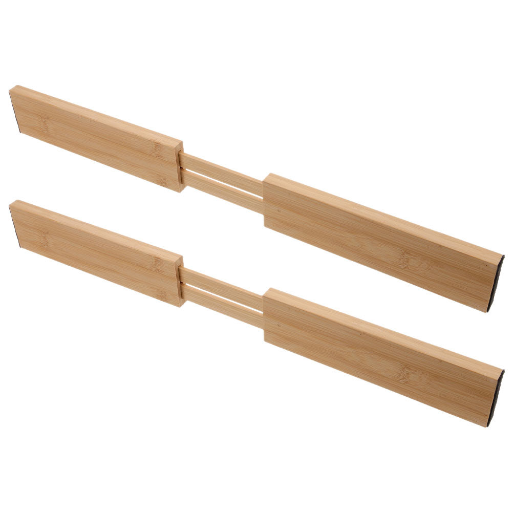 2Pcs Bamboo Drawer Dividers Ad - Drawer Organizer Bamboo 评论和价格