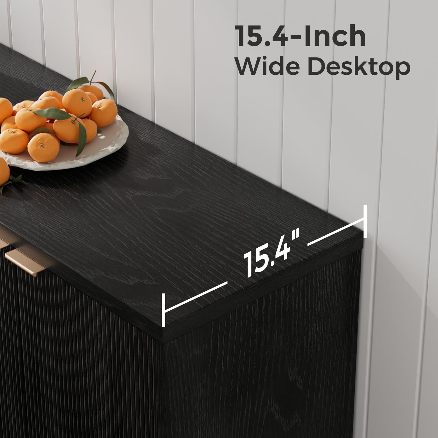 Fluted Buffet Cabinet With Sto - Desk Setup Shelves 评论和价格