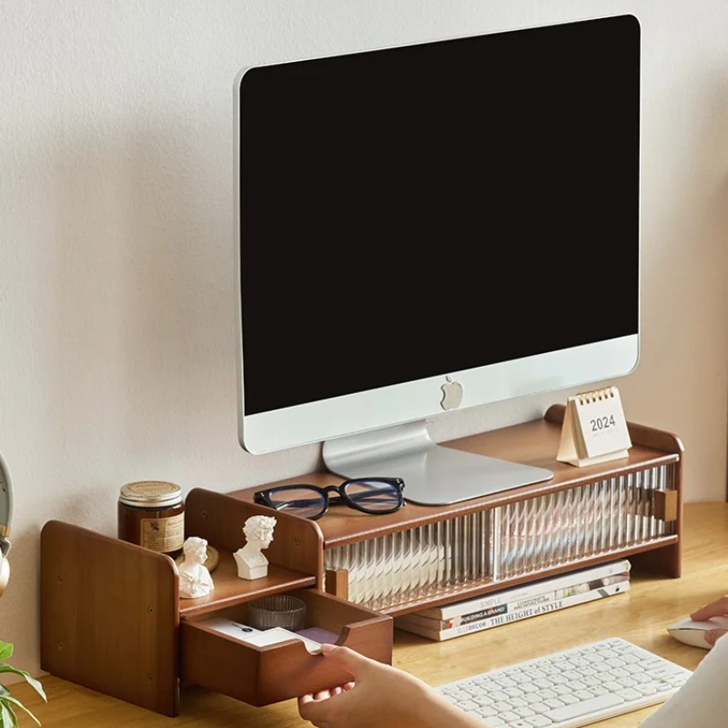 ‌Monitor Stand with Drawer-Adj - Drawer Organizer Bamboo 评论和价格