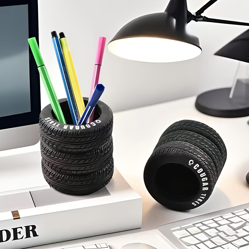 1pcs Fun Tire-Shaped Pen Holde - Desk Setup Accessories Aesthetic 评论和价格