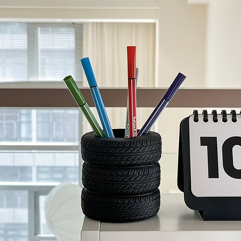 1pcs Fun Tire-Shaped Pen Holde - Desk Setup Accessories Aesthetic 评论和价格