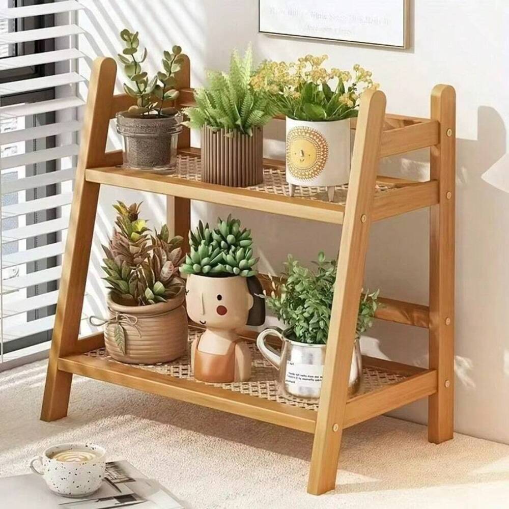 2-Tier Bamboo Countertop Stora - Desk Setup Shelves 评论和价格