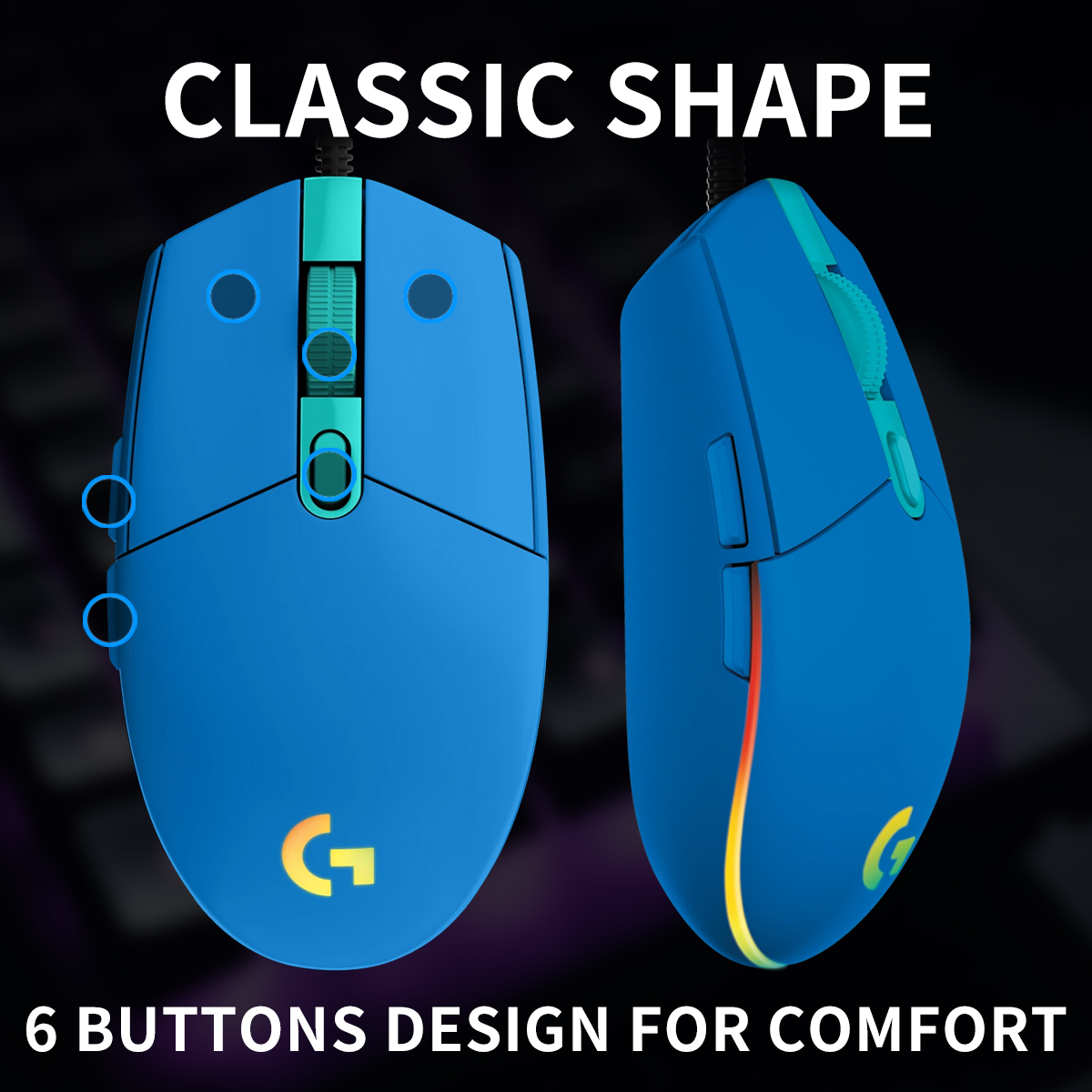 Logitech G203 wired gaming mou - Logitech Mouse G203 评论和价格