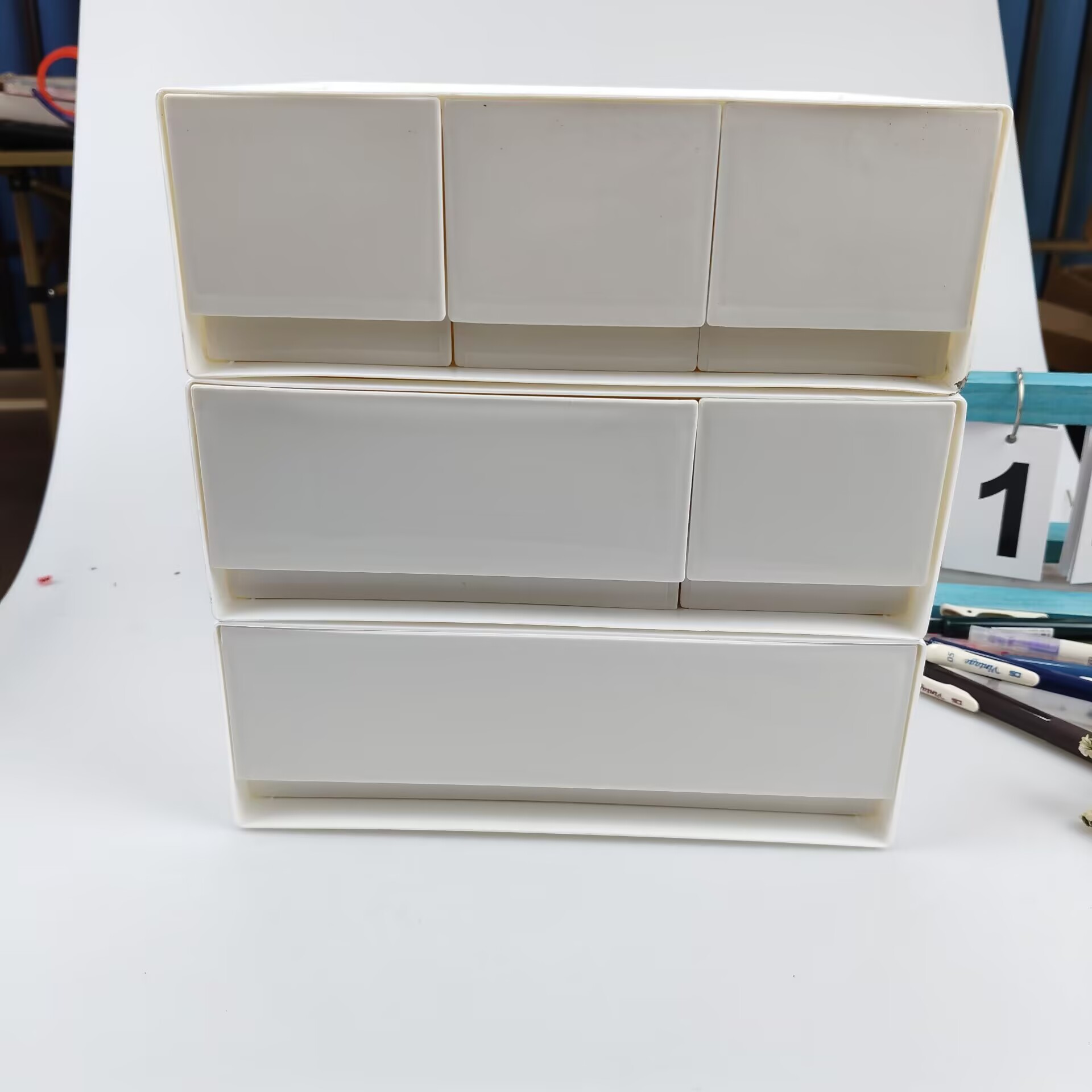 Desktop Storage Box, Drawer, C - Desk Setup Shelves 评论和价格