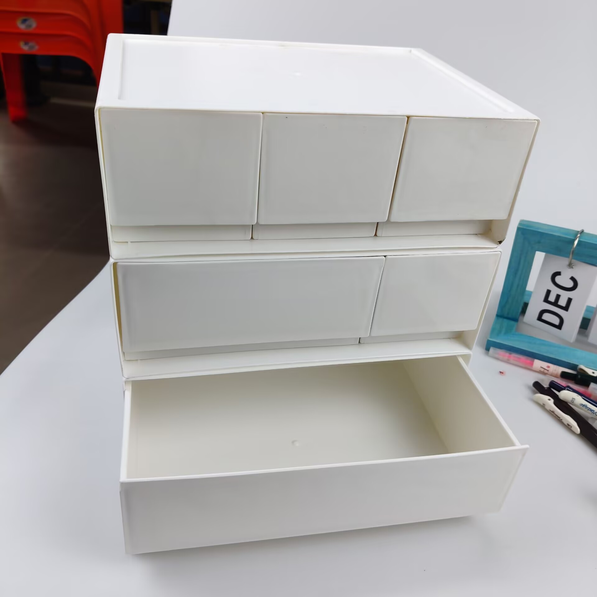 Desktop Storage Box, Drawer, C - Desk Setup Shelves 评论和价格