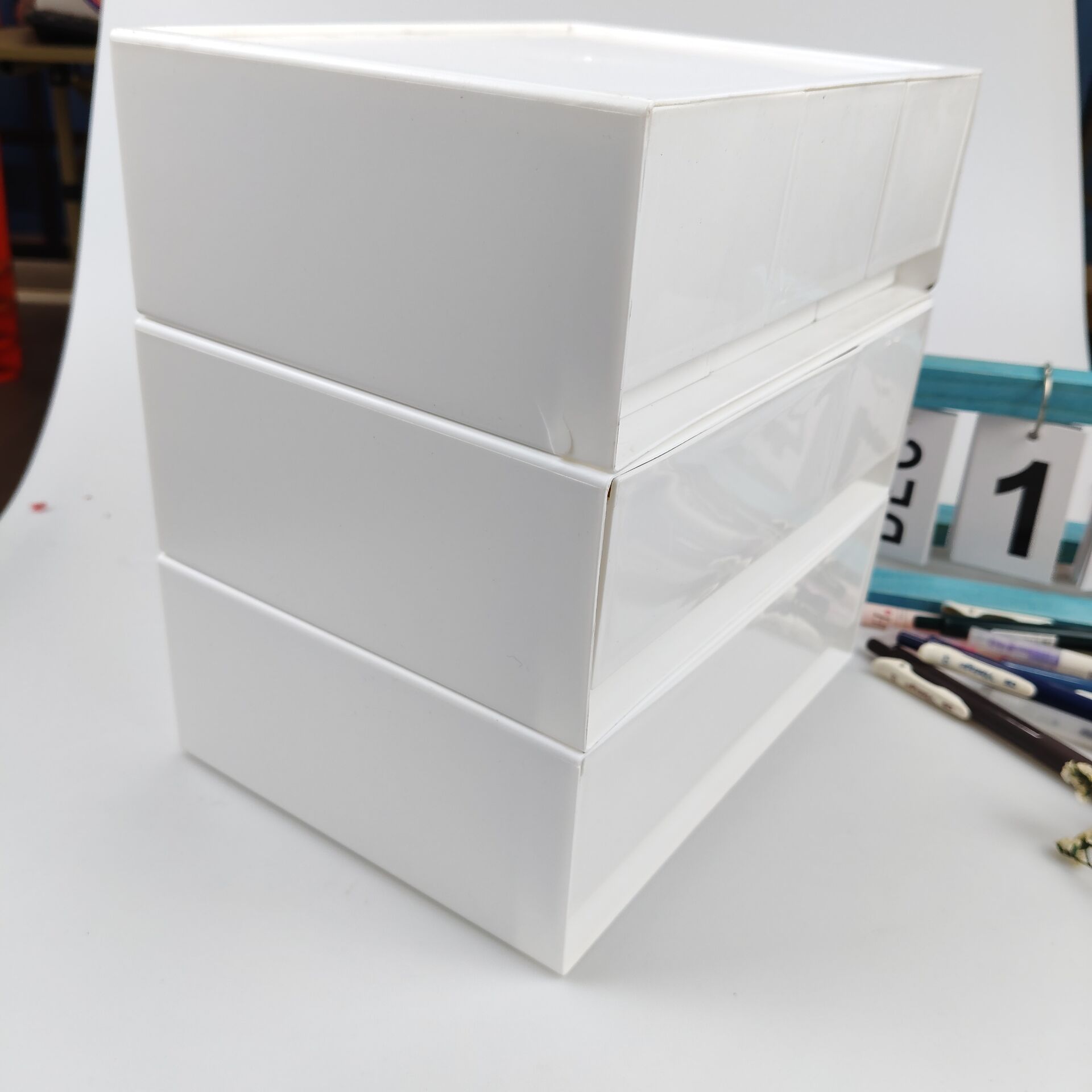 Desktop Storage Box, Drawer, C - Desk Setup Shelves 评论和价格