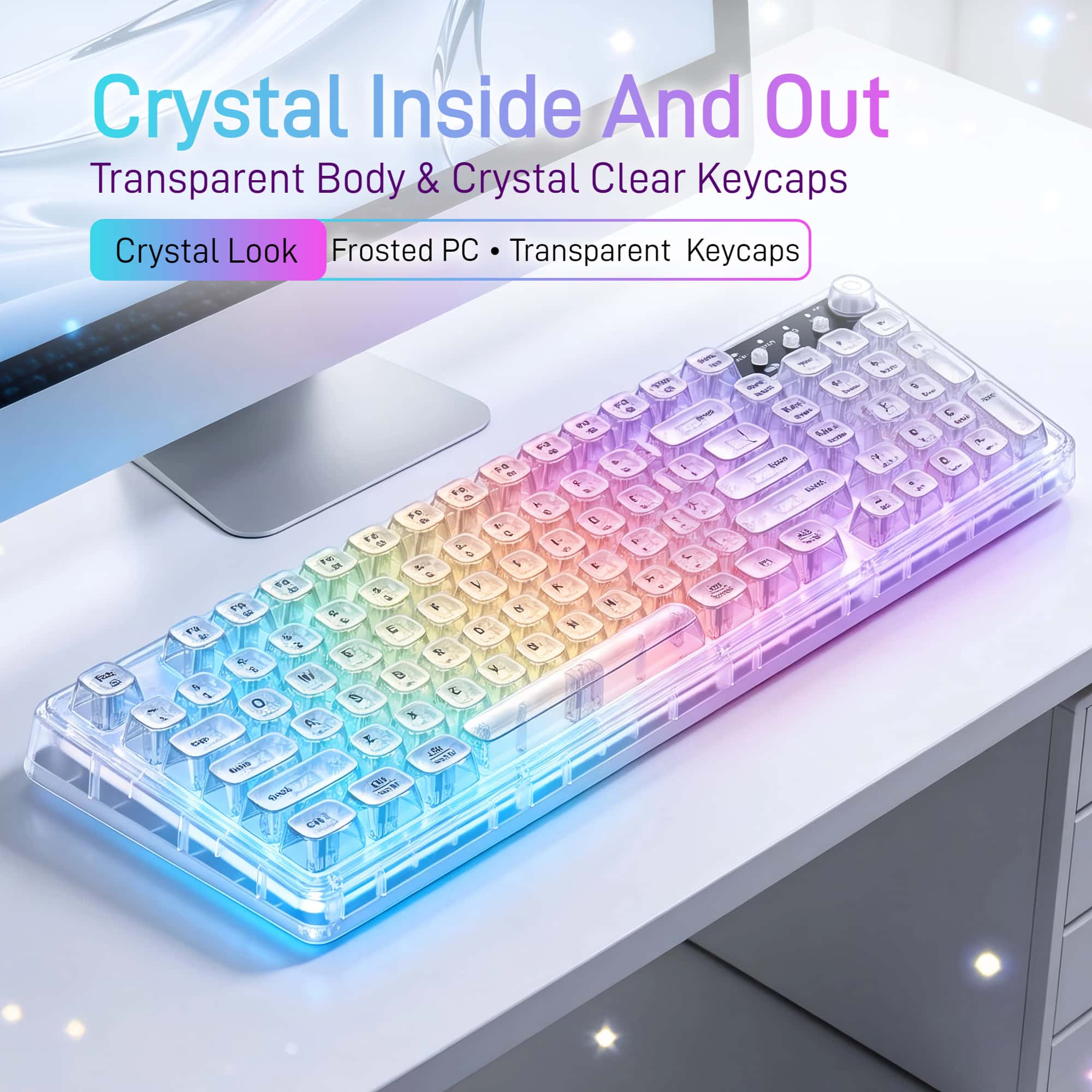 F99 Gasket Transparent Wireles - Desk Setup Layout 评论和价格