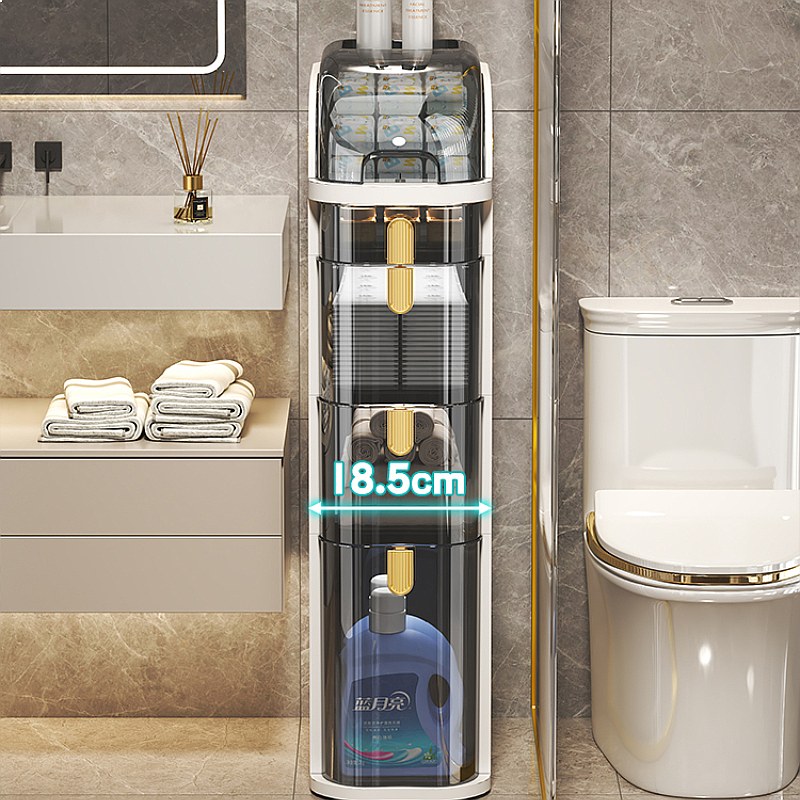 Slim Bathroom Storage Cabinet  - Drawer Organizer Bamboo 评论和价格