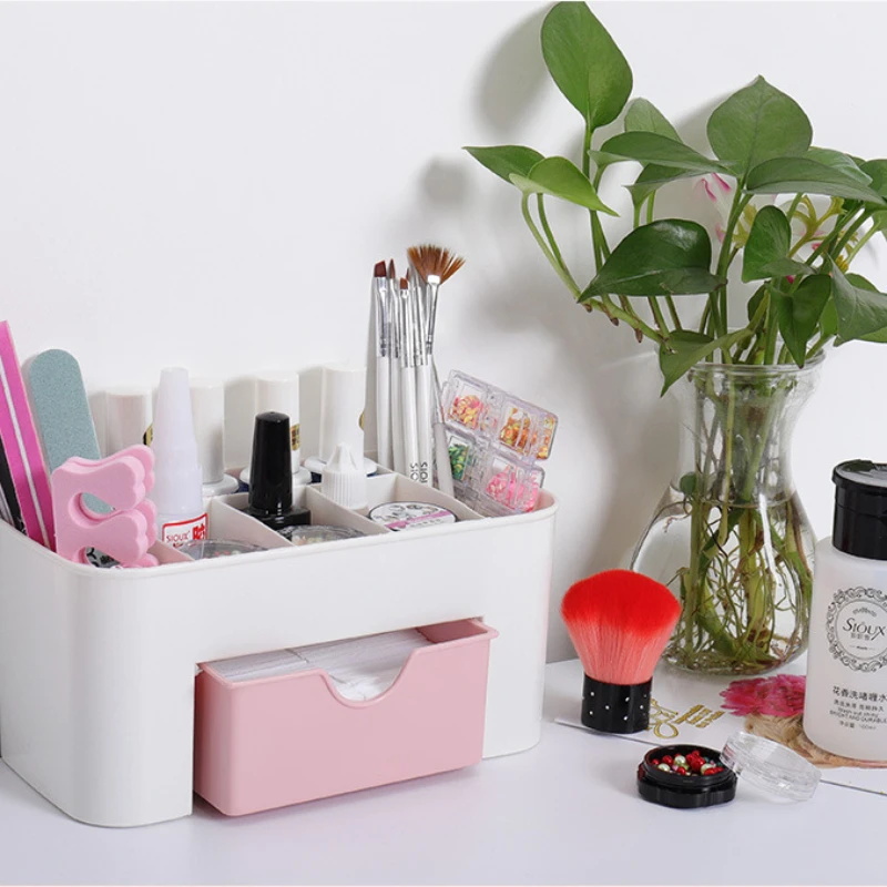 Nail Art Organizer Desktop Dra - Desk Setup Shelves 评论和价格