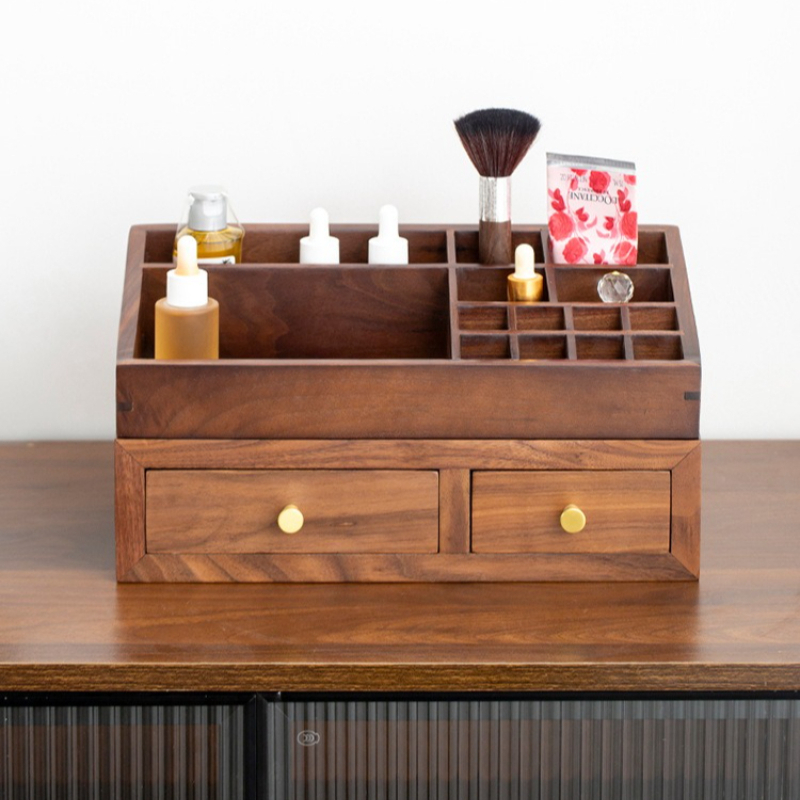 Solid Wood Double Layer Organi - Drawer Organizer Bamboo 评论和价格