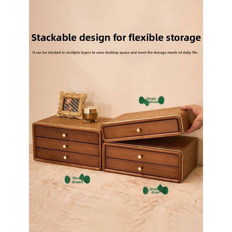 Vintage Drawer Desktop Organiz - Drawer Organizer Bamboo 评论和价格