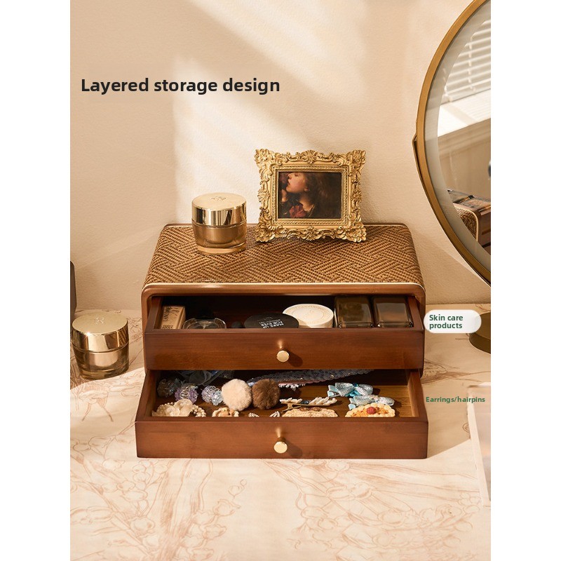 Vintage Drawer Desktop Organiz - Drawer Organizer Bamboo 评论和价格