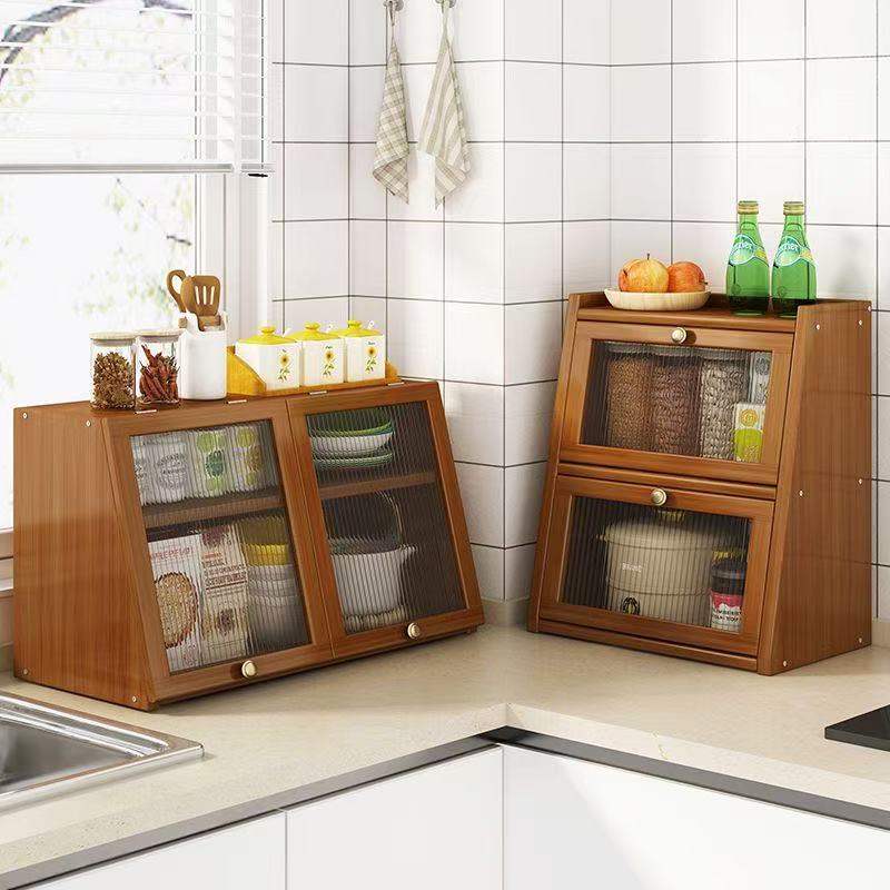 Bamboo Kitchen Storage Cabinet - Drawer Organizer Bamboo 评论和价格